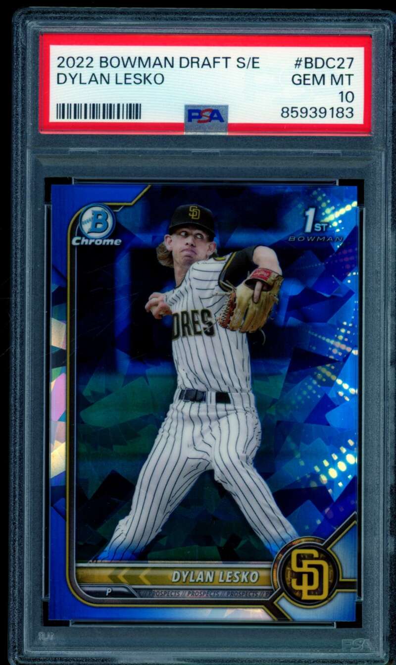 Dylan Lesko Card 2022 Bowman Draft S/E #BDC27 PSA 10 Image 1