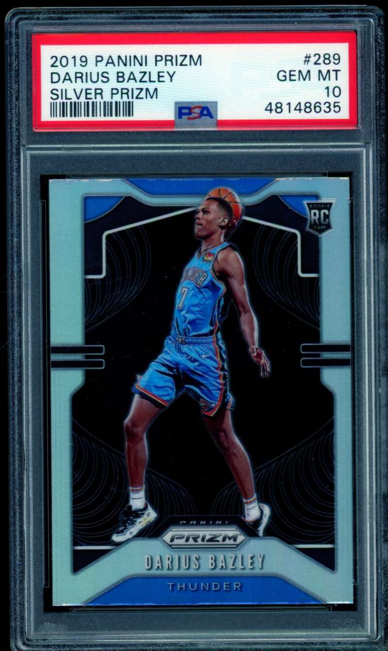 Darius Bazley Rookie Card 2019-20 Panini Prizm Silver #289 PSA 10 Image 1