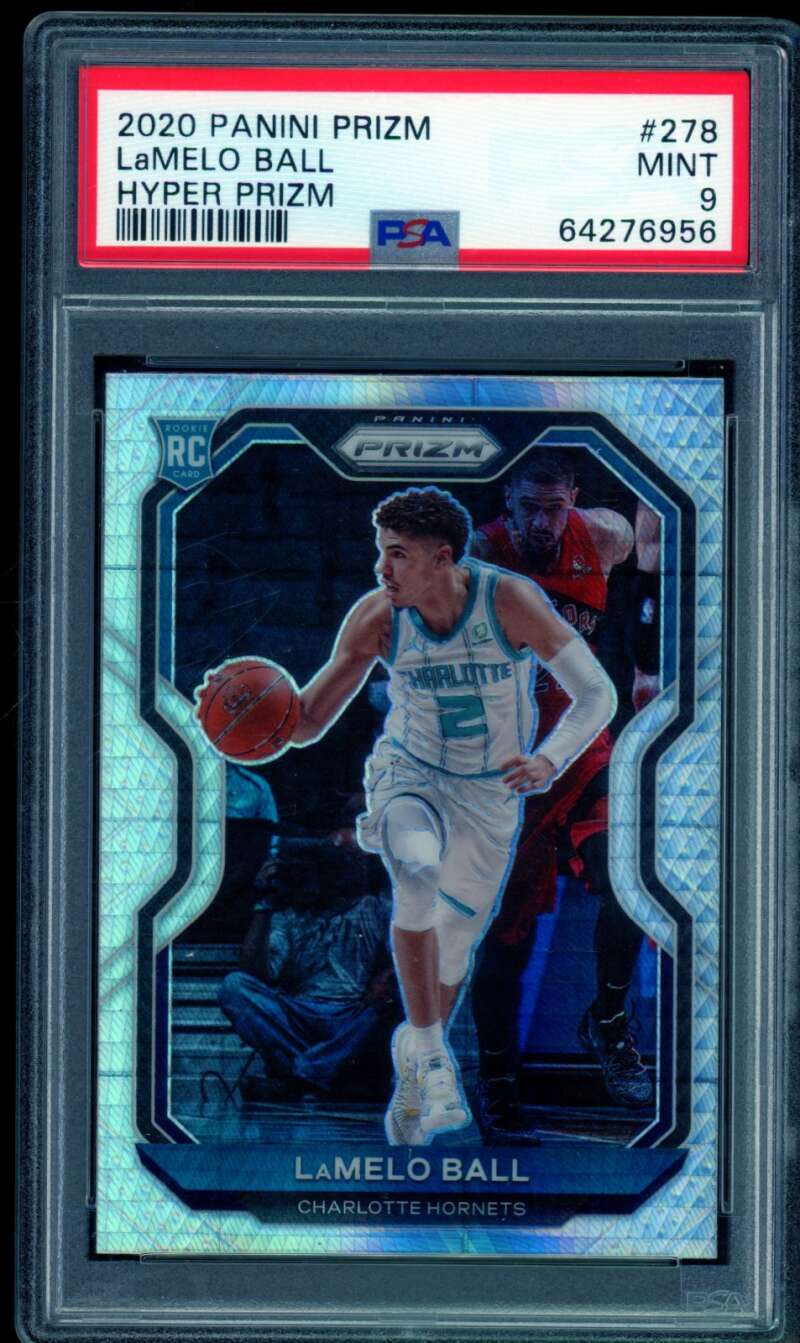 LaMelo Ball Rookie Card 2020-21 Panini Prizm Hyper #278 PSA 9 Image 1