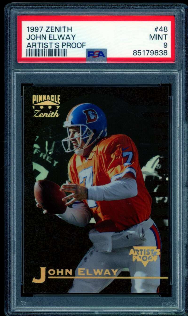 John Elway Card 1997 Zenith Artist's Proof (pop 4) #48 PSA 9 Image 1