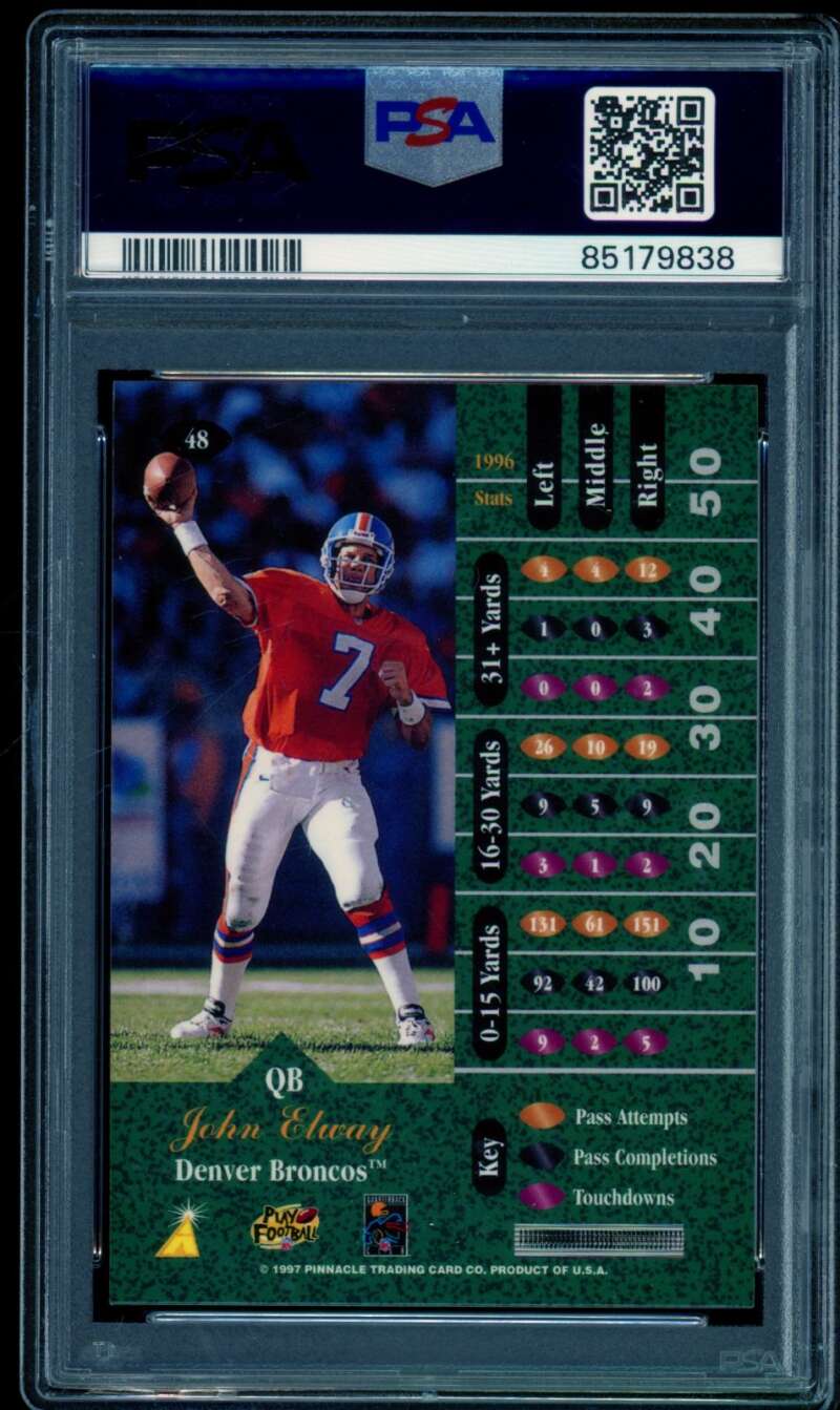John Elway Card 1997 Zenith Artist's Proof (pop 4) #48 PSA 9 Image 2