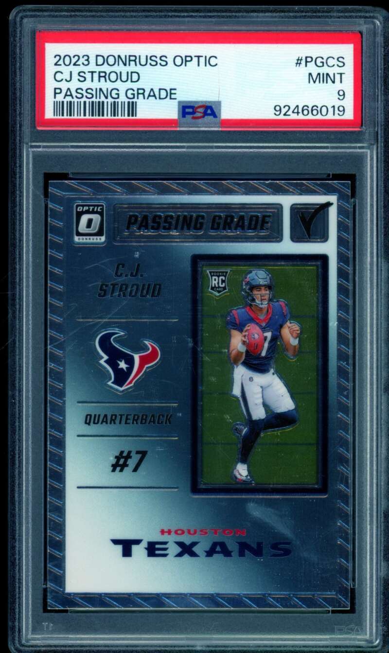 C.J. Stroud Rookie Card 2023 Donruss Optic Passing Grade #PGCS PSA 9 Image 1
