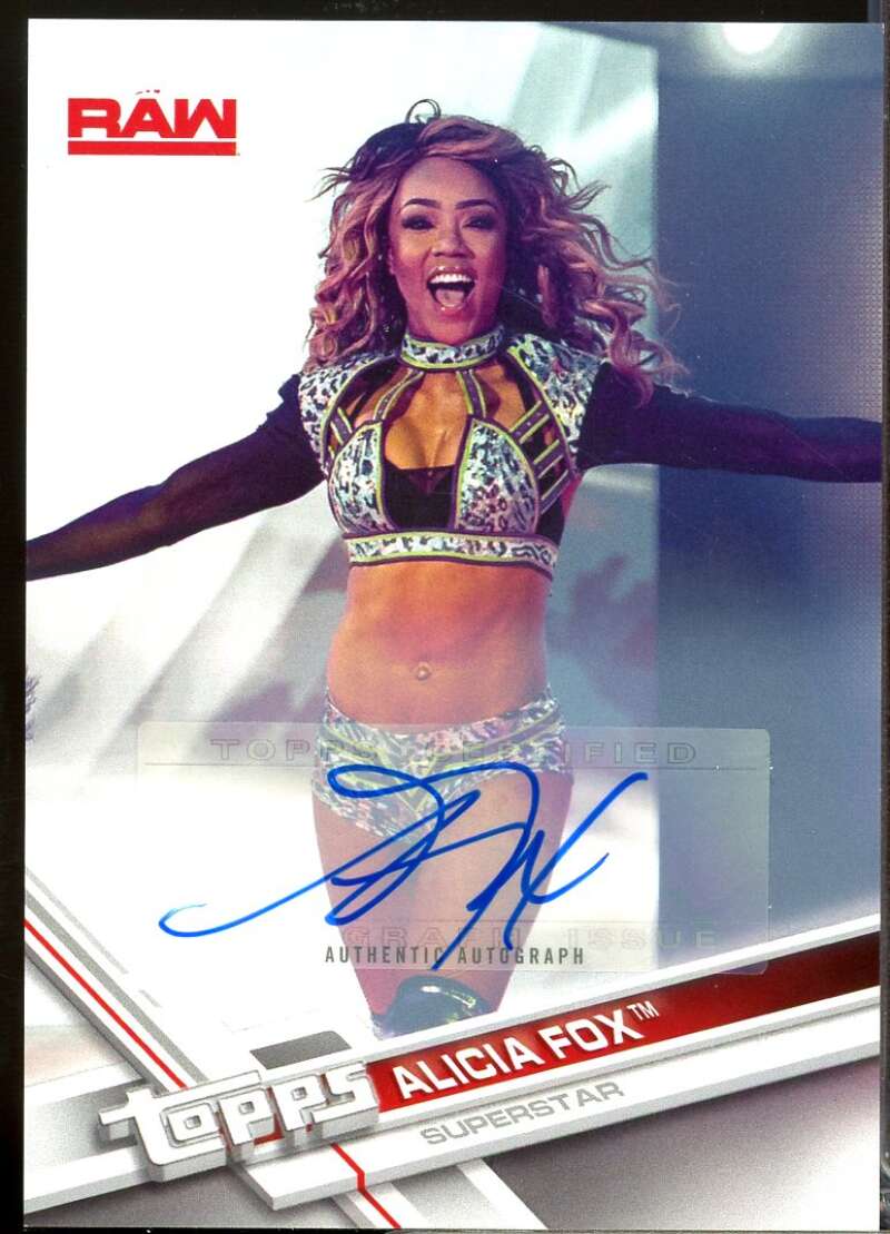 Alicia Fox Card 2017 Topps WWE Then Now Forever Autographs /99 #105  Image 1