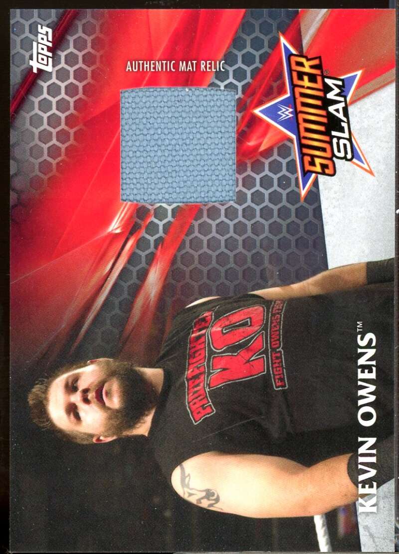 Kevin Owens Card 2017 Topps WWE SummerSlam 2016 Mat Relics /299 #NNO  Image 1