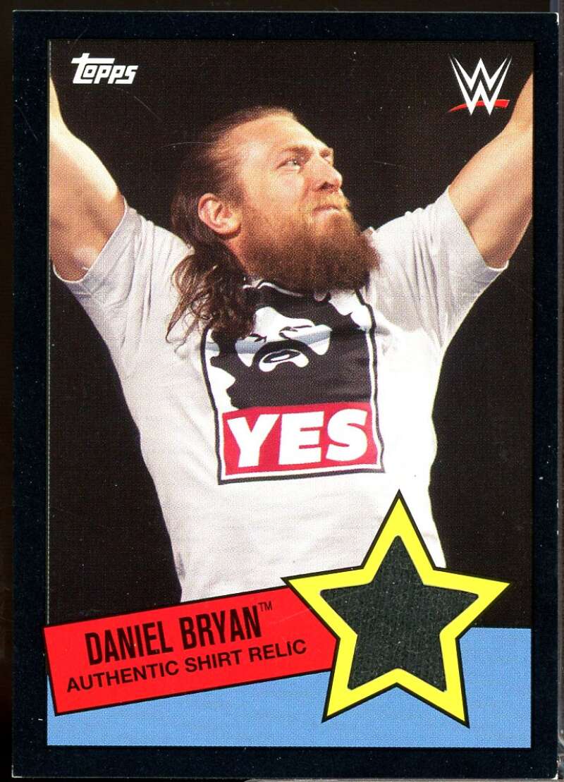 Daniel Bryan Card 2015 Topps Heritage WWE Swatch Relics Shirt Black /50 #NNO  Image 1