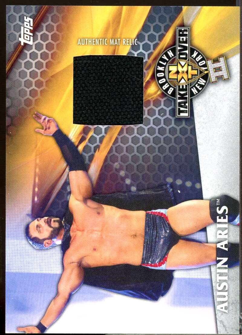 Austin Aries Card 2017 Topps WWE NXT TakeOver Brooklyn II Mat Relics /299 #NNO  Image 1