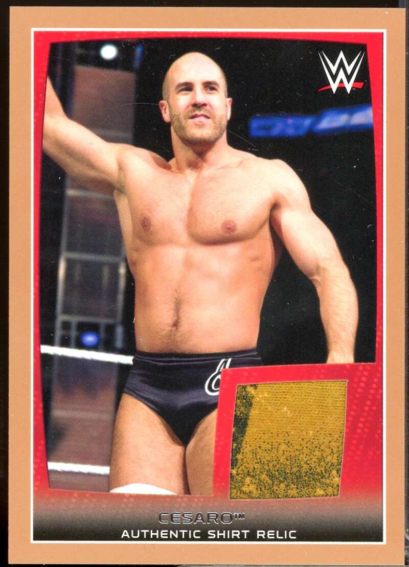 Cesaro Card 2015 Topps WWE Event Worn Relic Shirt Gold /50 #NNO  Image 1