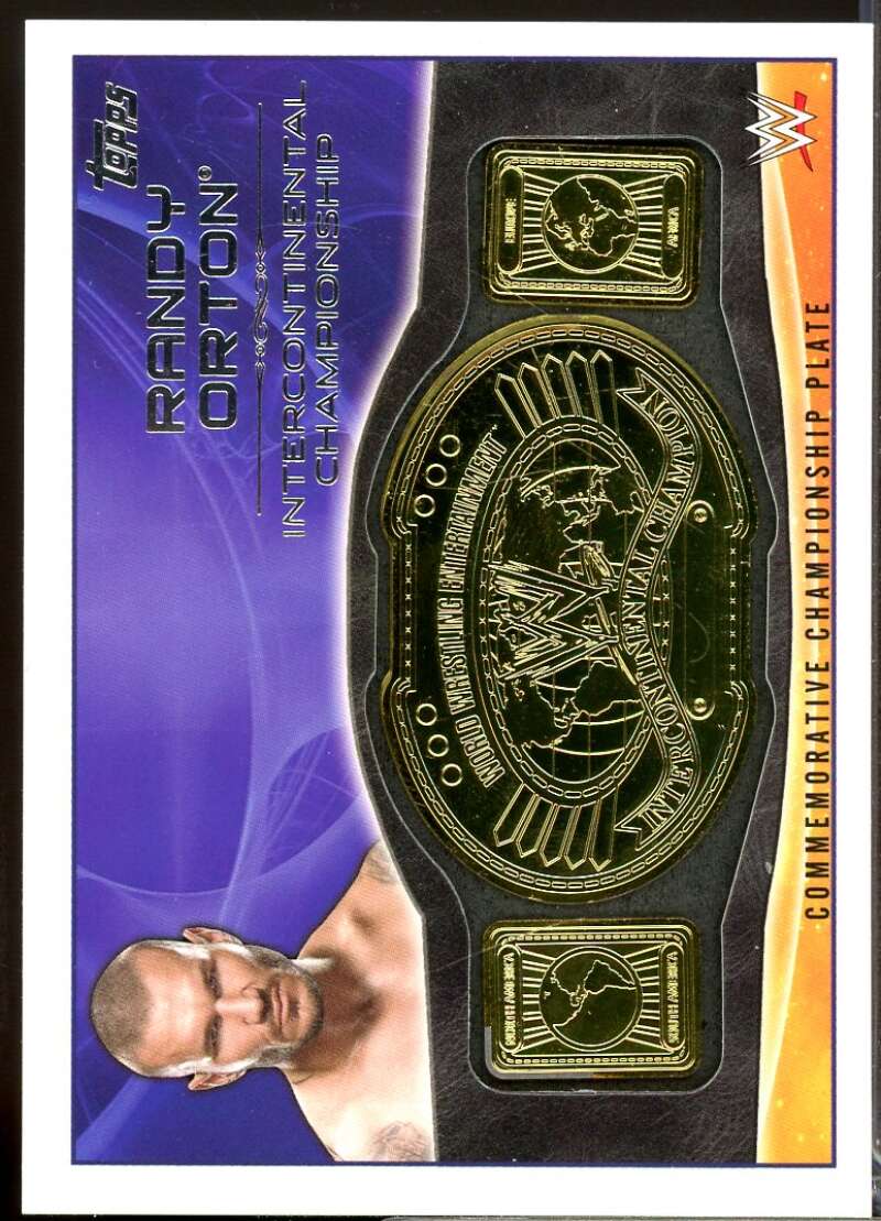 Randy Orton Card 2015 Topps WWE Commemorative Championship Plates #NNO  Image 1