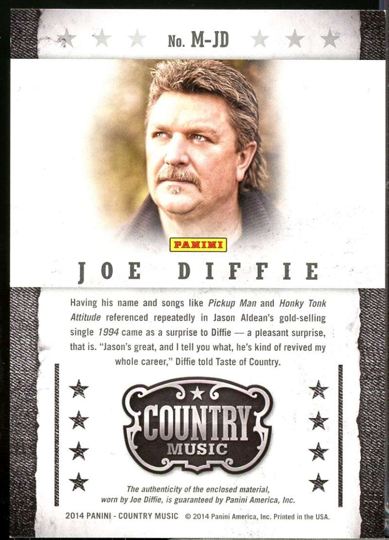 Joe Diffie Card 2015 Panini Country Music Musician Materials Green /149 #25  Image 2