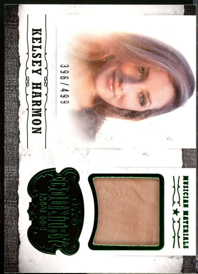 Kelsey Harmon Card 2015 Panini Country Music Musician Materials Green /499 #19  Image 1