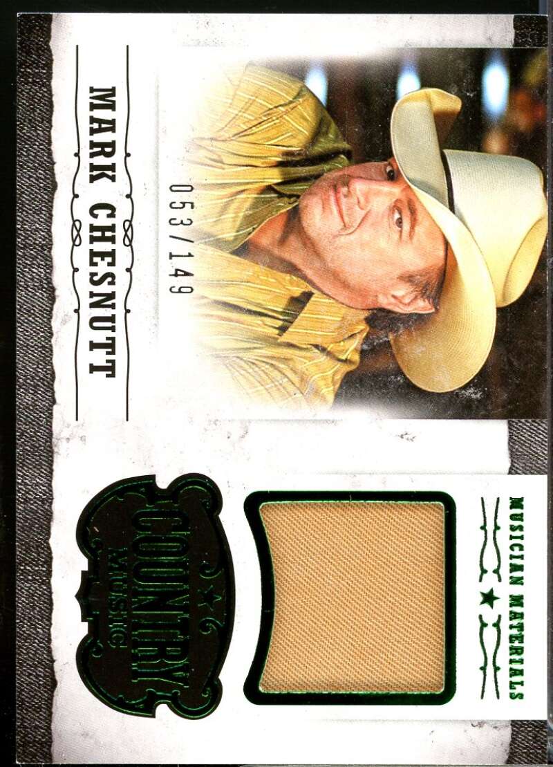 Mark Chesnutt Card 2015 Panini Country Music Musician Materials Green /149 #34  Image 1