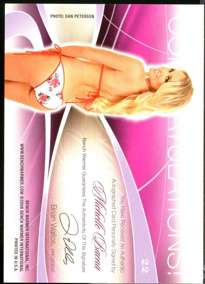 Michelle Baena 2008 Bench Warmer Signature Series Autographs Silver Foil #22  Image 2