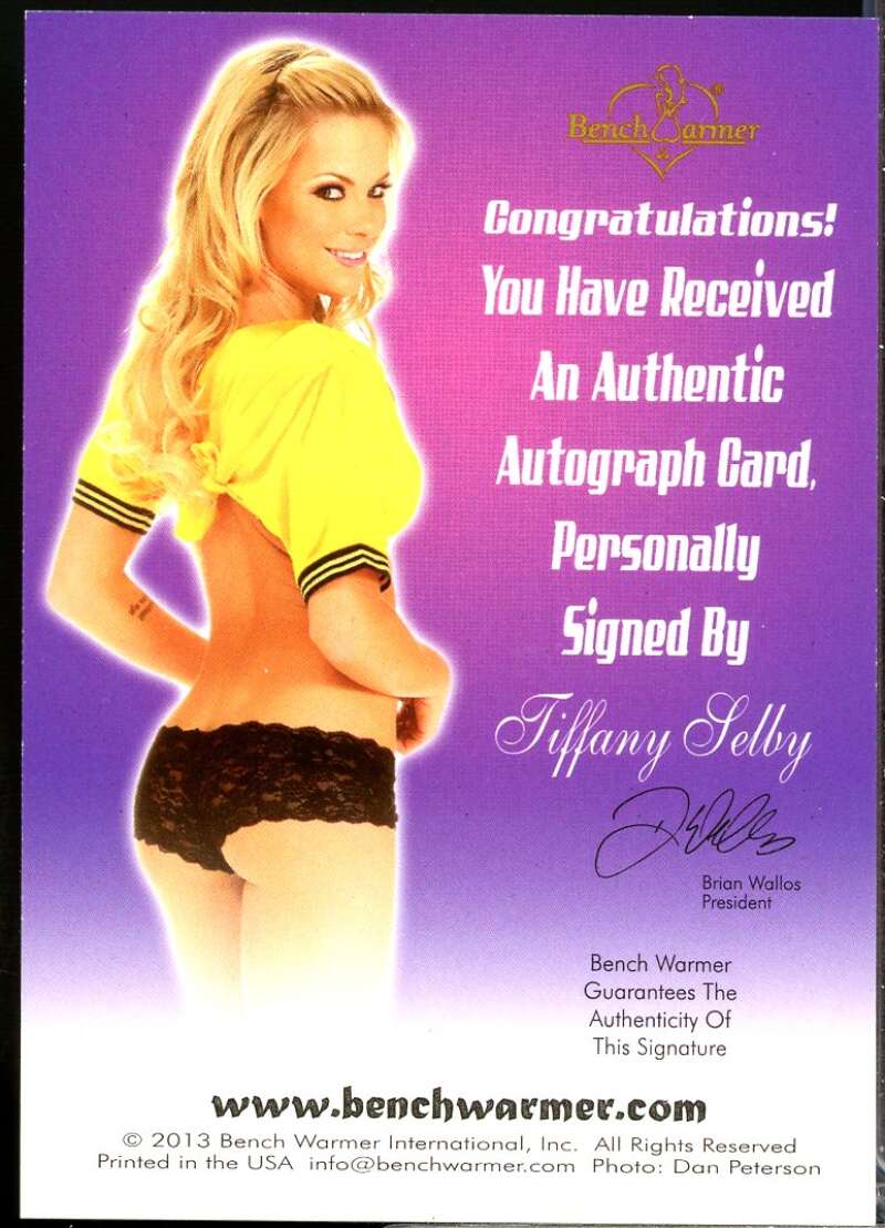 Tiffany Selby Card 2014 Bench Warmer Industry Summit Autograph #57  Image 2