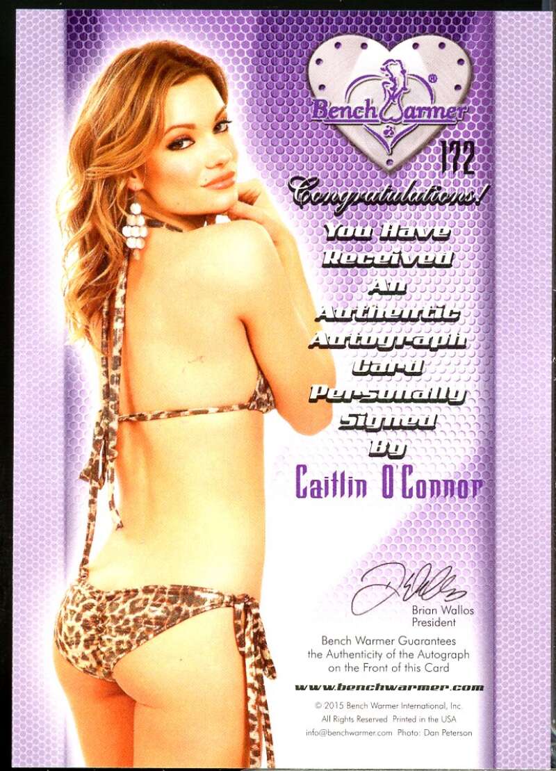 Caitlin O'Connor Card 2016 Bench Warmer Eclectic Series 2 Autographs #172  Image 2