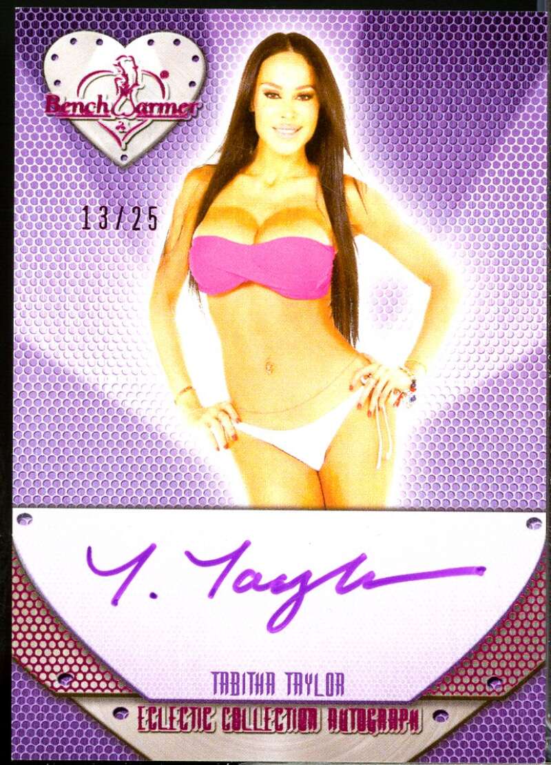 Tabitha Taylor 2016 Bench Warmer Eclectic Series 2 Autograph Pink Foil /25 #163  Image 1
