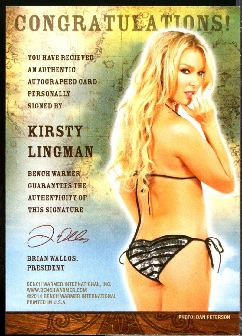 Kirsty Lingman Card 2015 Bench Warmer Treasure Chest Autographs #52  Image 2