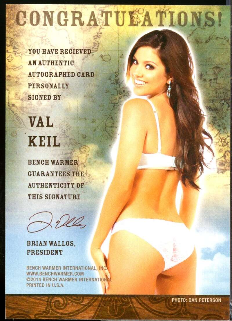 Val Keil Card 2015 Bench Warmer Treasure Chest Autographs #83  Image 2
