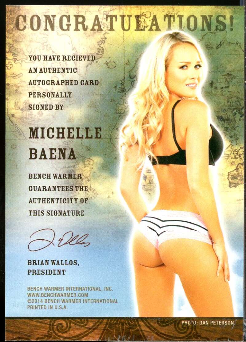 Michelle Baena Card 2015 Bench Warmer Treasure Chest Autographs #66  Image 2