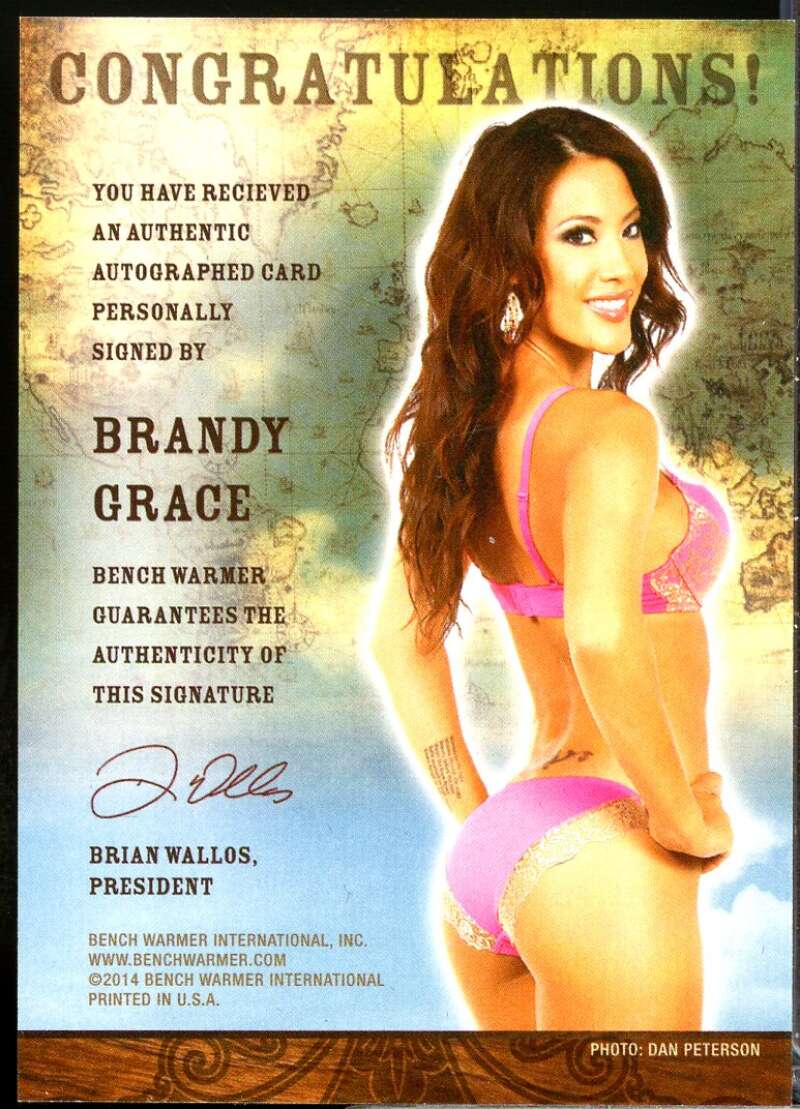 Brandy Grace Card 2015 Bench Warmer Treasure Chest Autographs #18  Image 2
