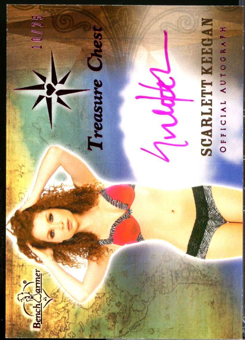 Scarlett Keegan 2015 Bench Warmer Treasure Chest Autographs Pink Foil /25 #74  Image 1