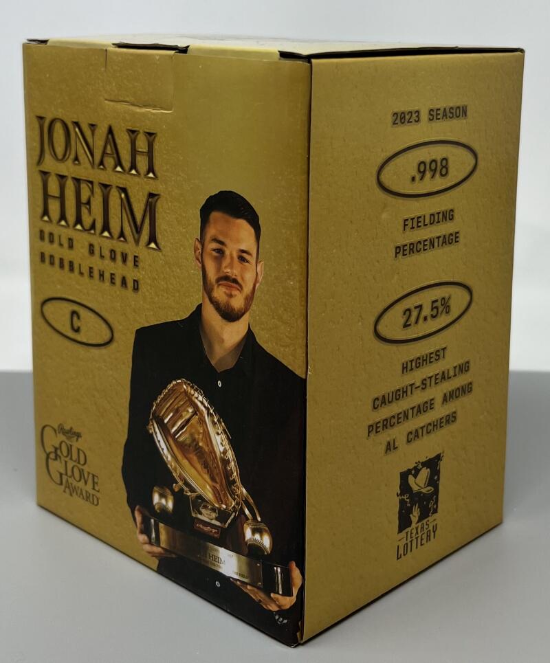Texas Rangers Jonah Heim Gold Glove Award Bobblehead Image 1