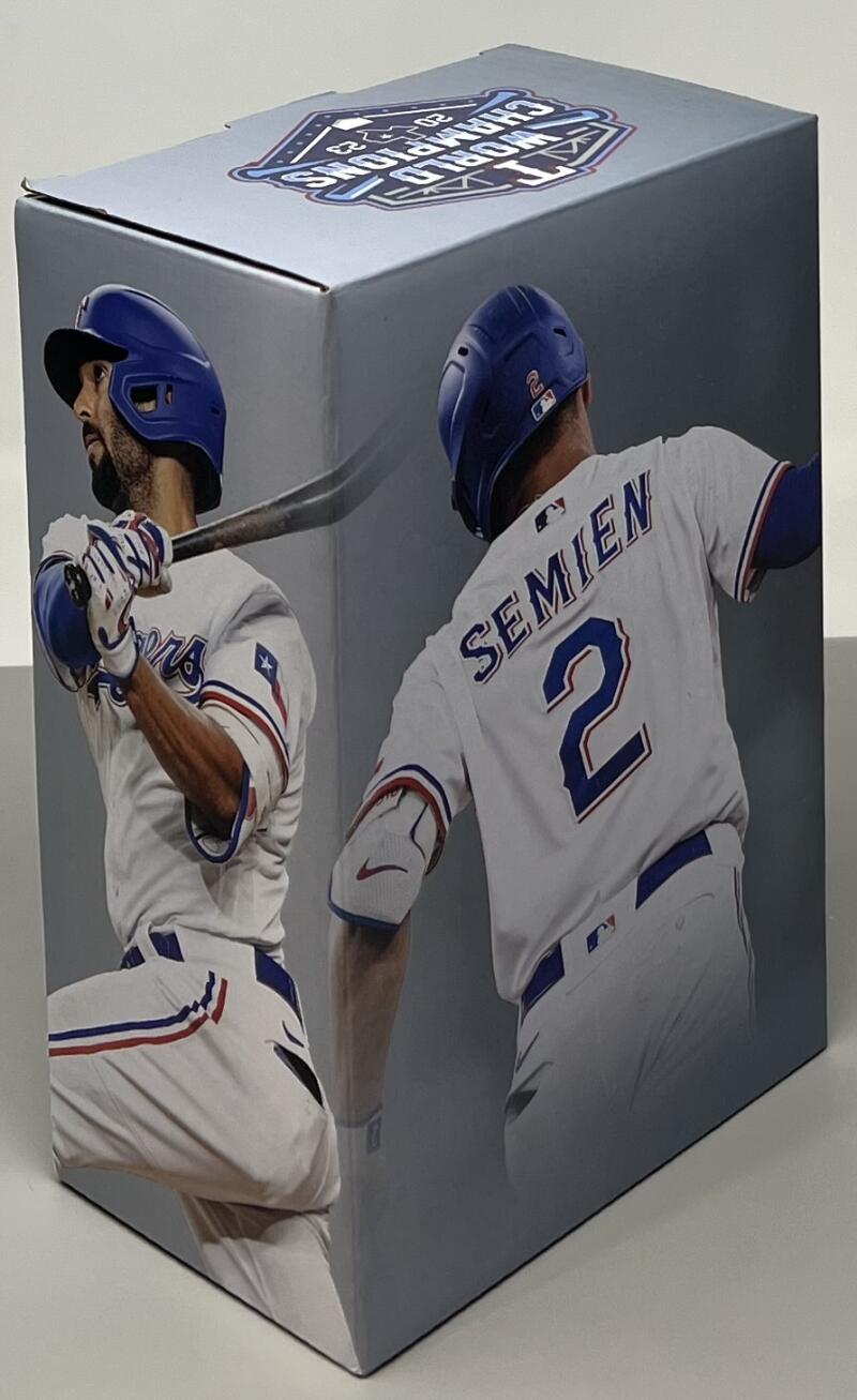 Texas Rangers World Champions Marcus Semien Silver Slugger Award Bobblehead Image 2