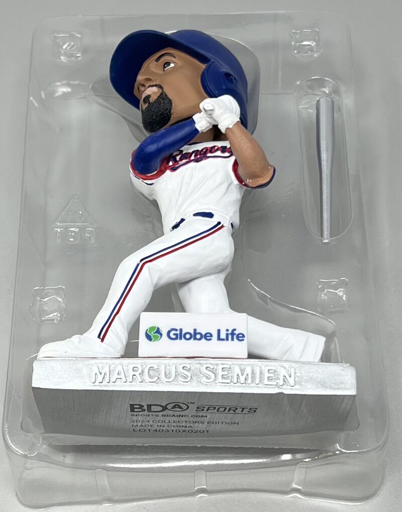 Texas Rangers World Champions Marcus Semien Silver Slugger Award Bobblehead Image 3