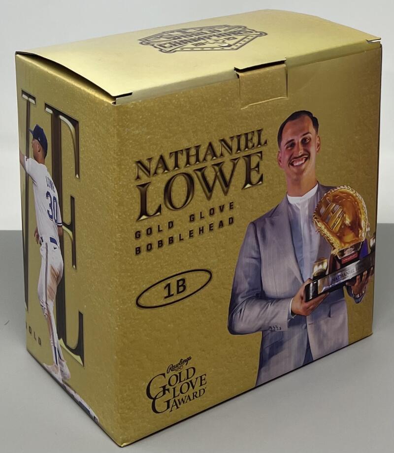 Texas Rangers Nathaniel Lowe Gold Glove Award Bobblehead Image 1