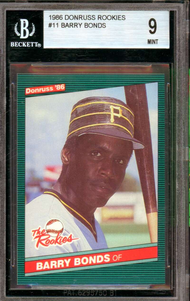 Barry Bonds Rookie Card 1986 Donruss Rookies #11 BGS 9 Image 1
