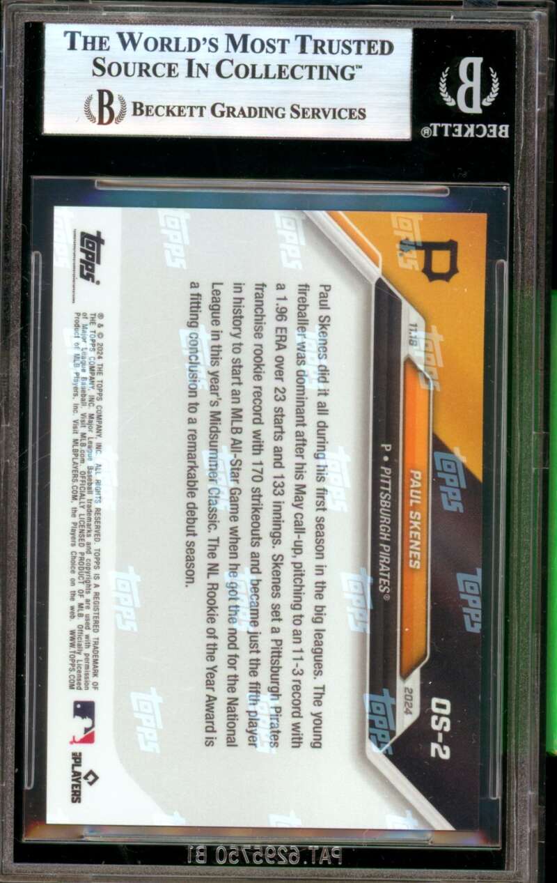 Paul Skenes Rookie Card 2024 Topps Now Offseason #os2 BGS 9 Image 2