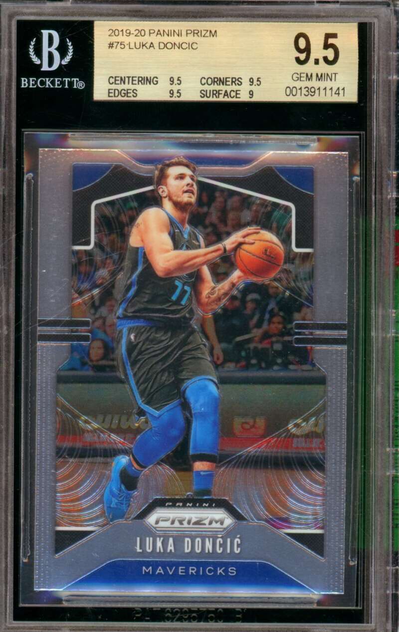 Luka Doncic Card 2019-20 Panini Prizm #75 BGS 9.5 Image 1