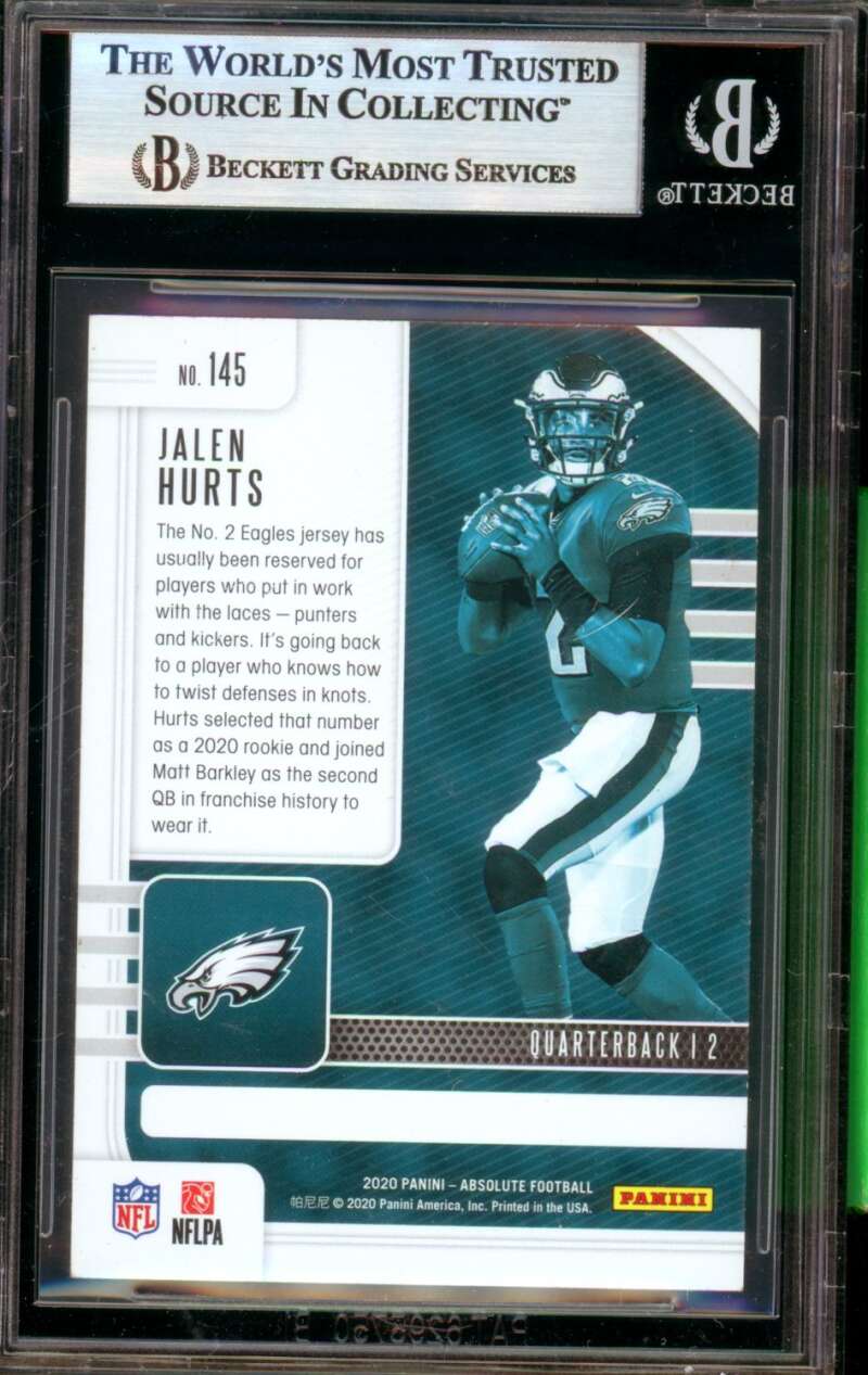 Jalen Hurts Rookie Card 2020 Absolute #145 BGS 7.5 Image 2