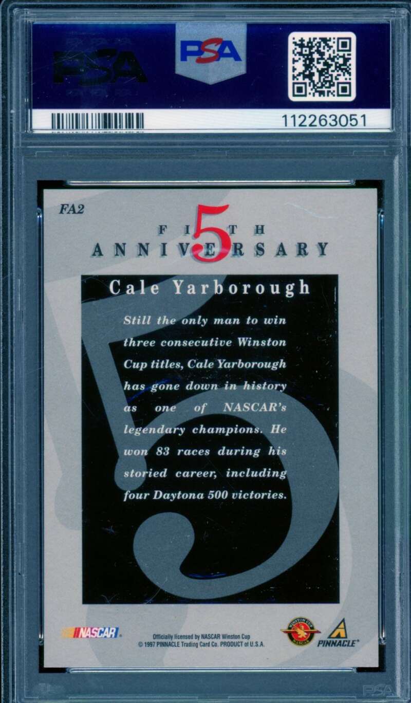 Cale Yarborough Card 1997 Action Packed Autograph #FA2 PSA/DNA Auto 10 Image 2
