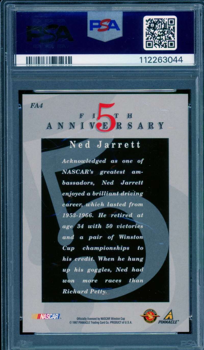 Ned Jarrett Card 1997 Action Packed Autograph #FA4 PSA/DNA Auto 9 Image 2