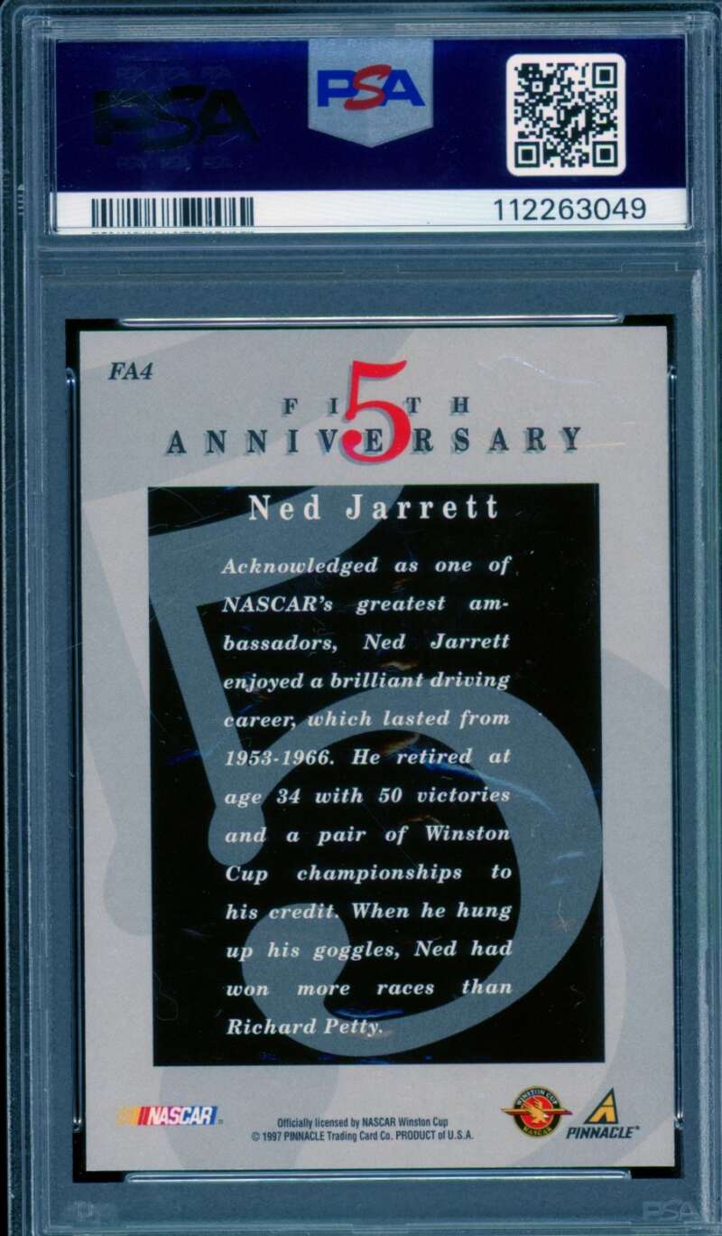 Ned Jarrett Card 1997 Action Packed Autograph #FA4 PSA/DNA Auto 9 Image 2