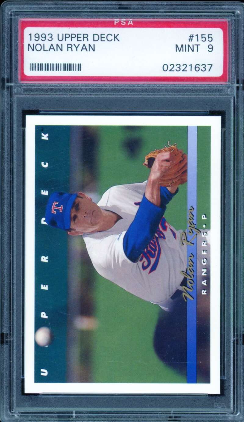 Nolan Ryan Card 1993 Upper Deck #155 PSA 9 Image 1