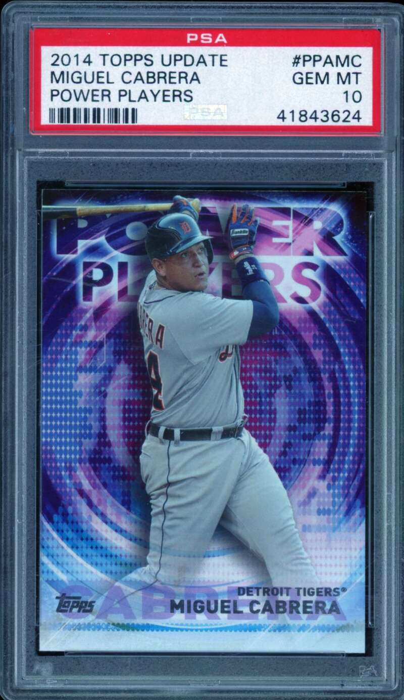Miguel Cabrera Card 2014 Topps Update Power Players (pop 8) #PPAMC PSA 10 Image 1