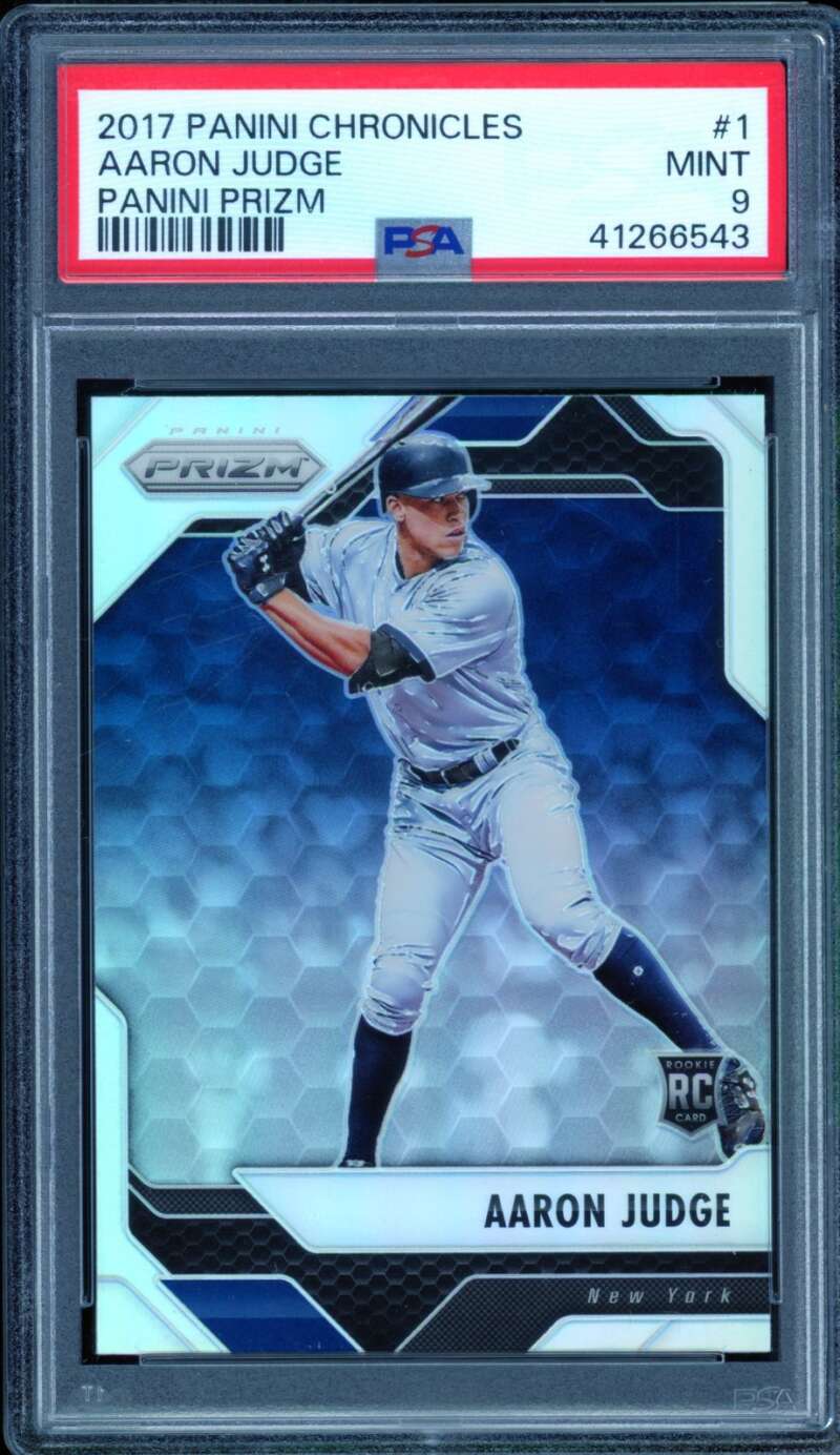 Aaron Judge Rookie Card 2017 Panini Chronicles Prizm #1 PSA 9 Image 1