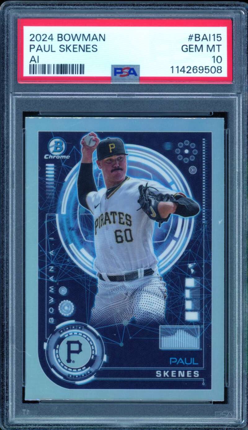 Paul Skenes Card 2024 Bowman AI #BAI15 PSA 10 Image 1