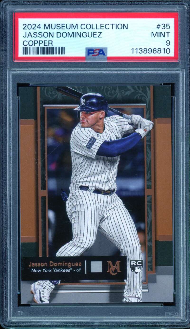 Jasson Dominguez Card 2024 Museum Collection Copper #35 PSA 9 Image 1
