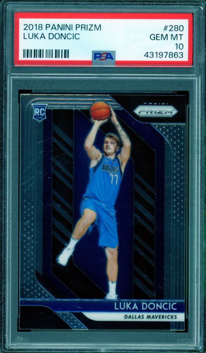 Luka Doncic Rookie Card 2018-19 Panini Prizm #280 PSA 10 Image 1