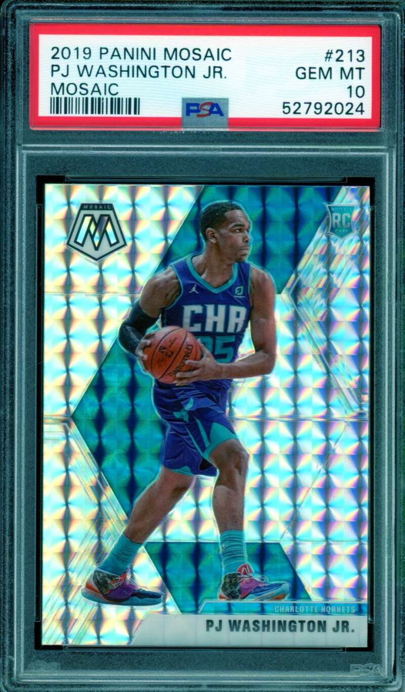 PJ Washington Jr. Rookie Card 2019-20 Panini Silver Mosaic #213 PSA 10 Image 1