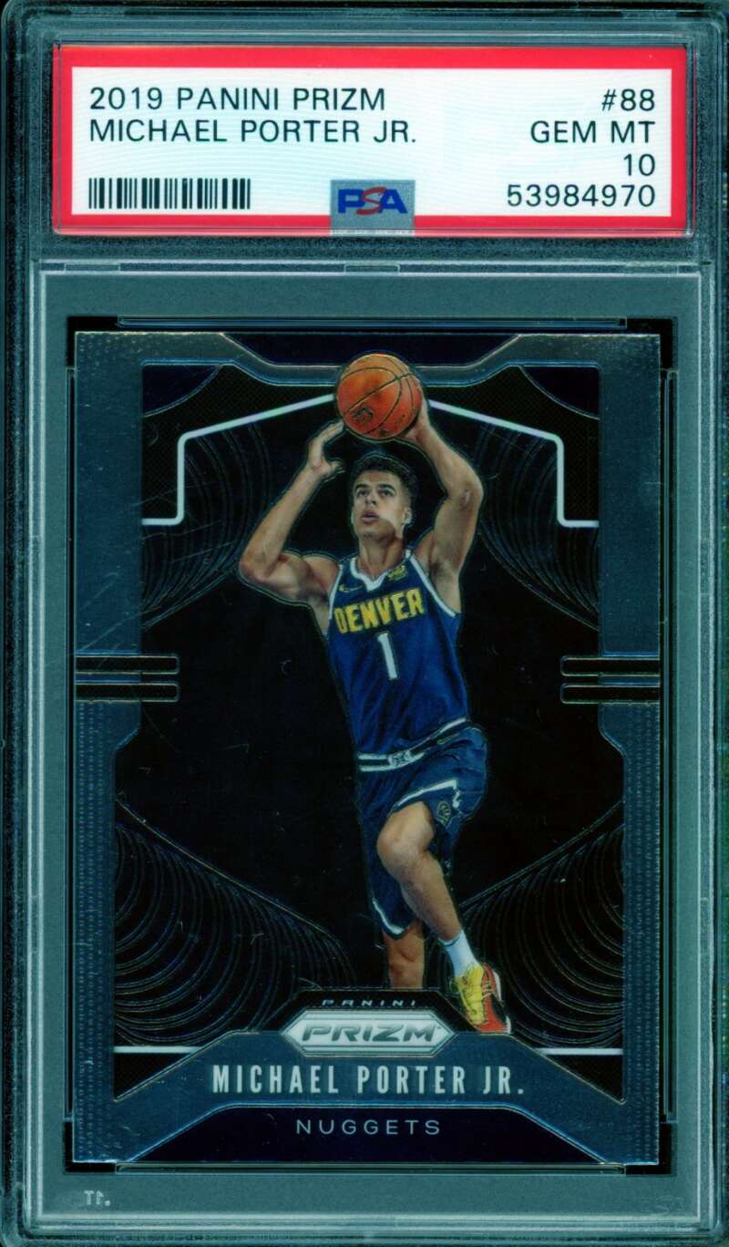 Michael Porter Jr Card 2019-20 Panini Prizm #88 PSA 10 Image 1