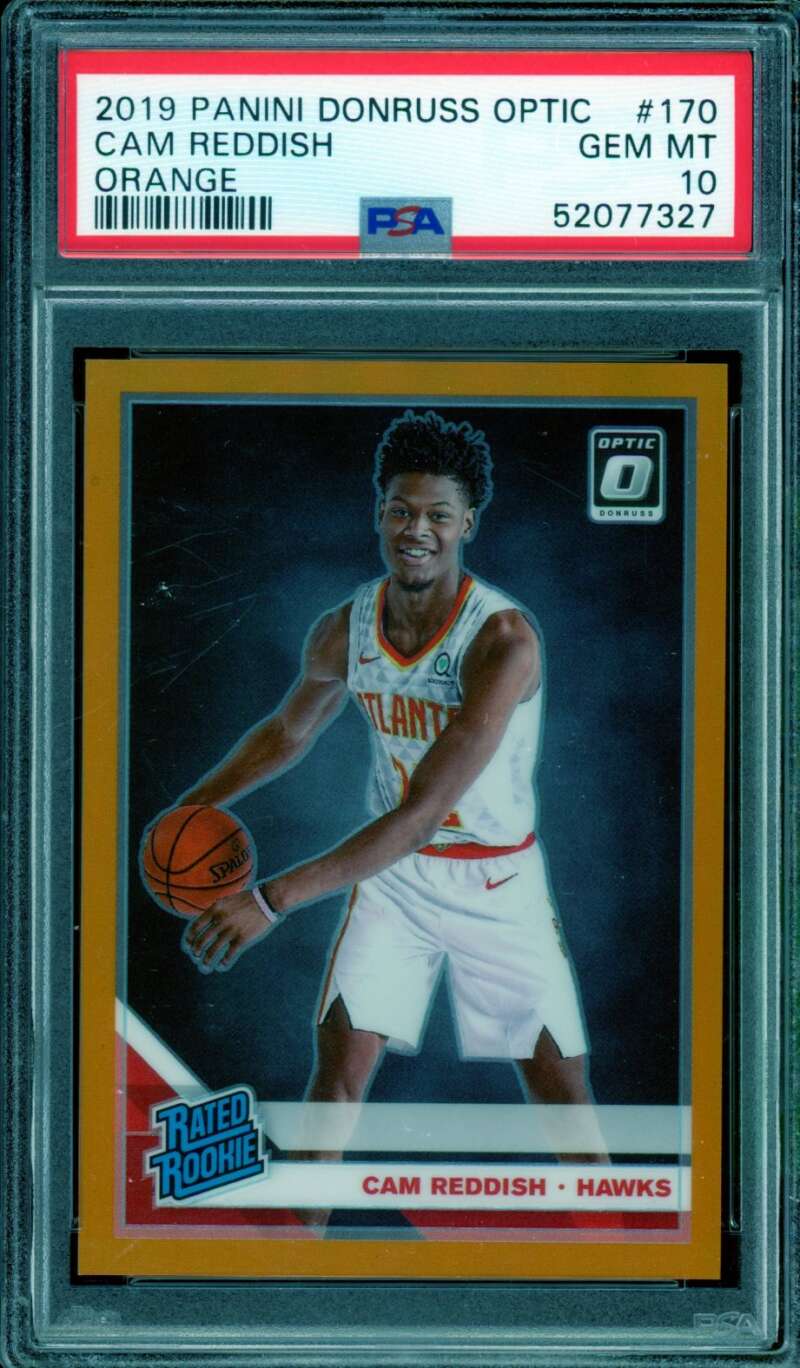Cam Reddish Rookie Card 2019-20 Panini Donruss Optic Orange #170 PSA 10 Image 1