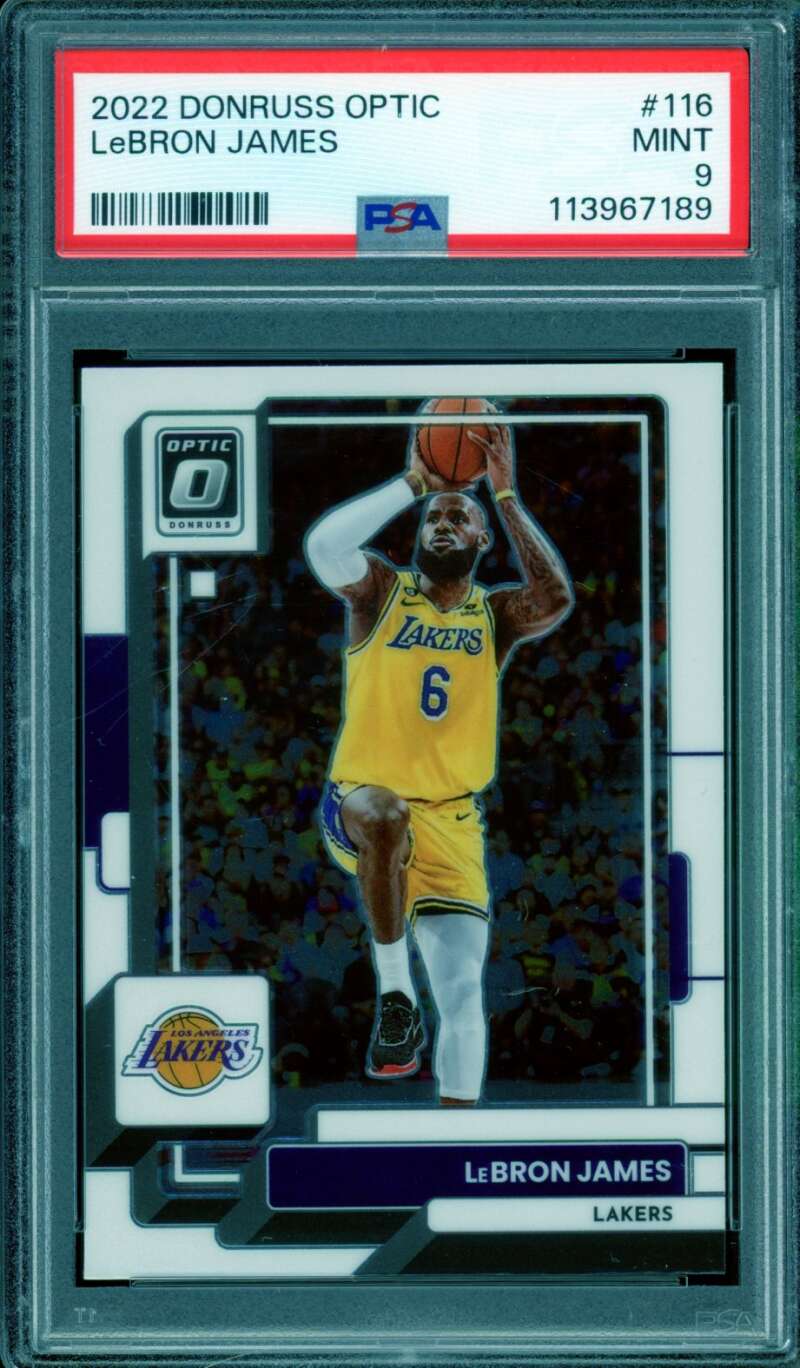 LeBron James Card 2022-23 Donruss Optic #116 PSA 9 Image 1
