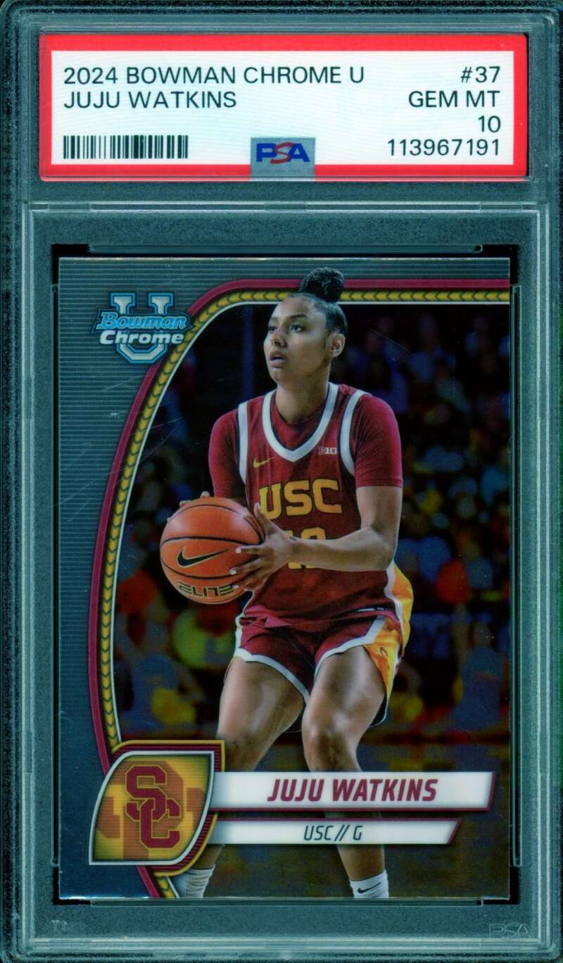 Juju Watkins Rookie Card 2024 Bowman Chrome U #37 PSA 10 Image 1