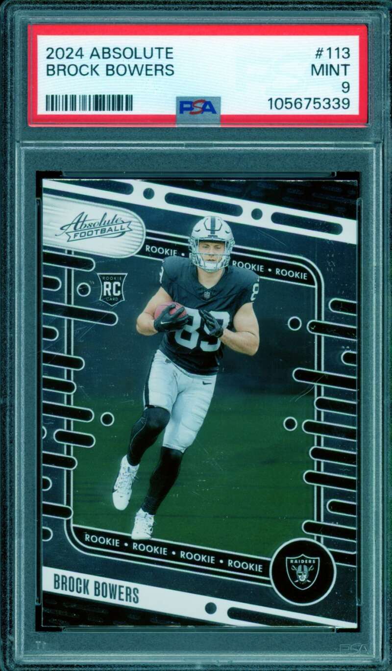 Brock Bowers Card 2024 Absolute #113 PSA 9 Image 1