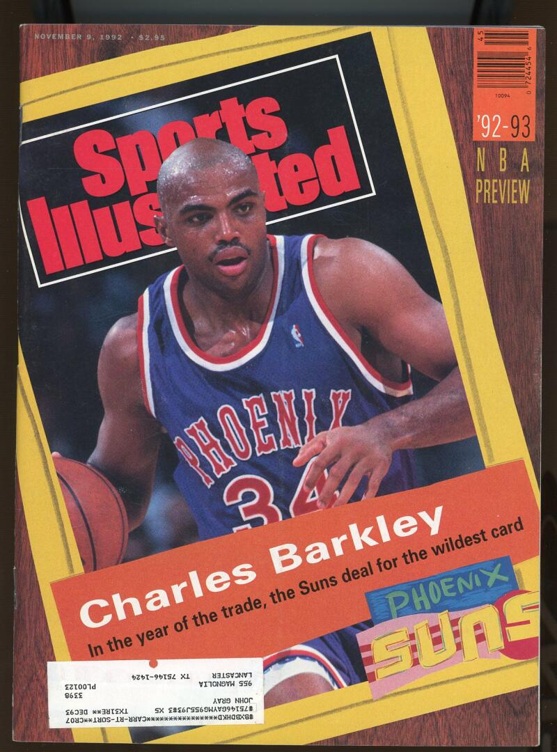 Sports Illustrated Magazine November 9 1992 Charles Barkley Basketball Image 1