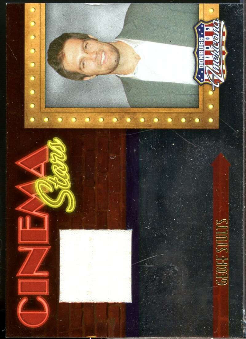 Geoff Stults Card 2009 Americana Cinema Stars Material /500 #9  Image 1