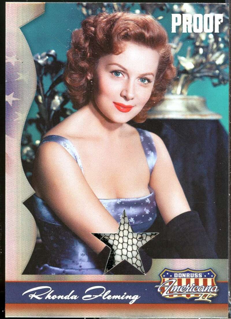 Rhonda Fleming Card 2008 Americana II Stars Material Silver Proofs /100 #171  Image 1